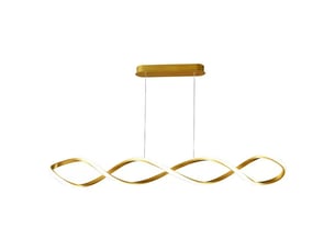 Lampe suspendue à led or l80cm trois couleurs de lumière