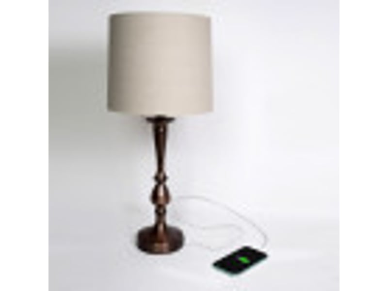  Lampe à poser fabrilamp khalifa e27 coloris marron 60,5 x 28 x 28 cm 130871002 - Conforama D