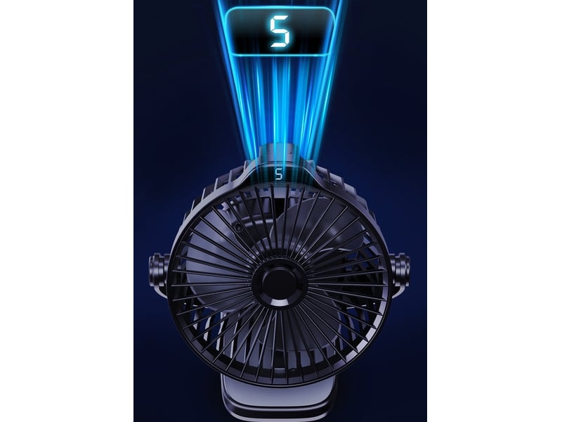  Mini usb ventilateur pince portable, 4000mah silencieux affichage led  - Conforama B