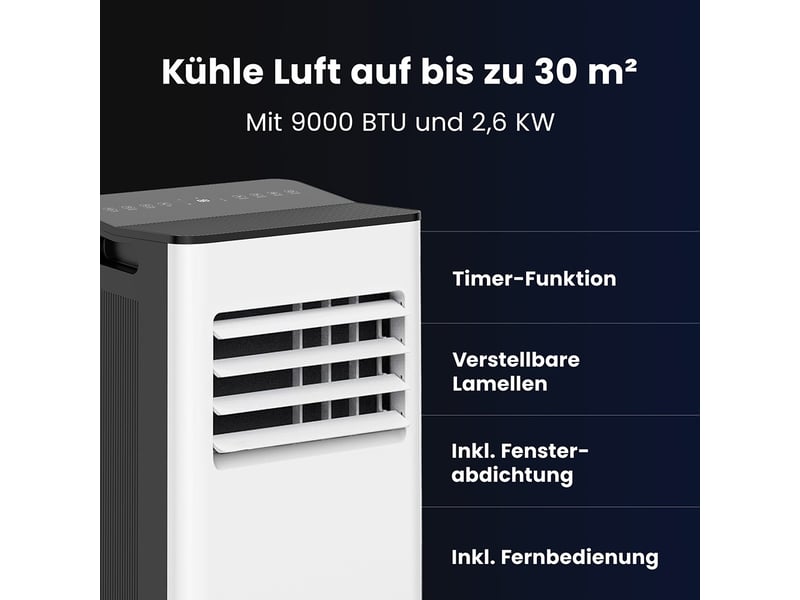 Home deluxe climatiseur mobile kimo - 9000 btu ; climatiseur mobile, climatiseur portable - Conforama E