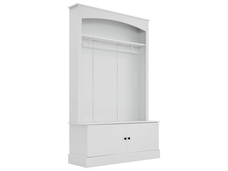  Vestiaire d'entrée avec banc à chaussures et penderie blanc 120x40x190 cm N625P261964965W - Conforama B