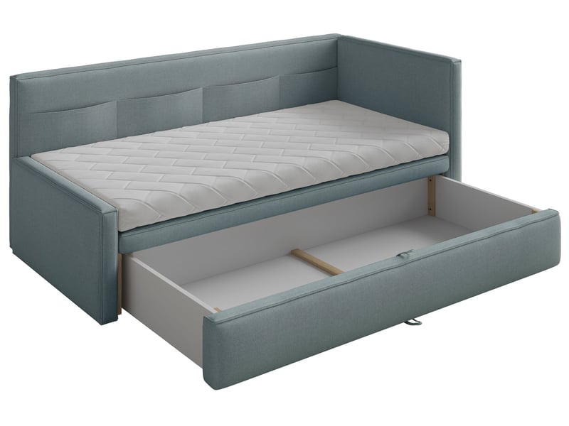  Selsey nesmi - lit rembourré - 90x200 cm - bleu Nesmi - Conforama E