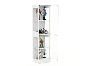 Vitrine coloris blanc 4 étagère(s) <strong>FLORAGRACE</strong> <strong></strong> - 40 cmx165 cm