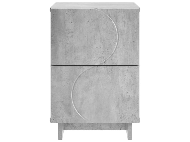  Table de chevet - cabinet de chevet - table de nuit 2 pièces gris béton 33,5 x 34,5 x 50 cm  - Conforama C