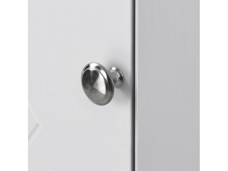 Meuble d'angle de salle de bain 36.5x36.5x155 cm avec tablette réglable panneau de particules blanc - Conforama D