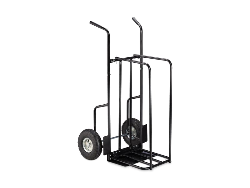  Chariot de transport pour bûches avec poignées 90 x 50 x 70 cm idéal rangement extérieur en métal noir 13_0006341  - Conforama A