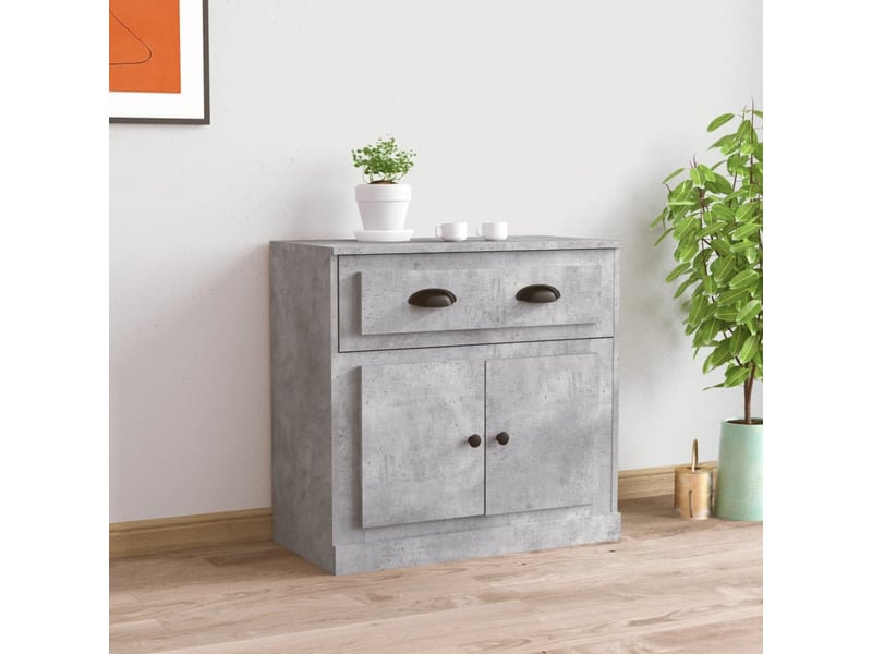 Buffet - bahut - meuble de rangement gris béton 70x35,5x67,5 cm bois d'ingénierie  - Conforama B
