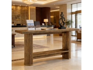 Table basse rectangulaire coloris marron MEUBLIV - 30 cmx140 cm