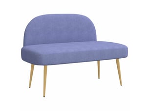 Banc rembourré, banc de lit avec dossier bleu jean 110x60x76 cm