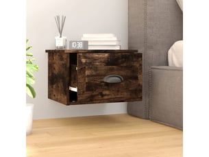 Table de chevet - cabinet de chevet - table de nuit murale chêne fumé 41,5x36x28 cm