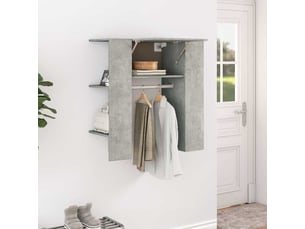 Meuble de rangement, armoire de couloir gris béton 97,5x37x99 cm bois d'ingénierie