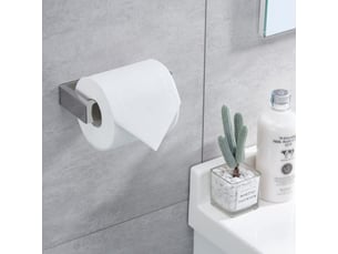 Porte-rouleau de papier toilette sans perçage - en acier inoxydable chromé 304 - perçage