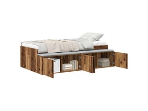 Lit simple 70x190 cm coloris marron