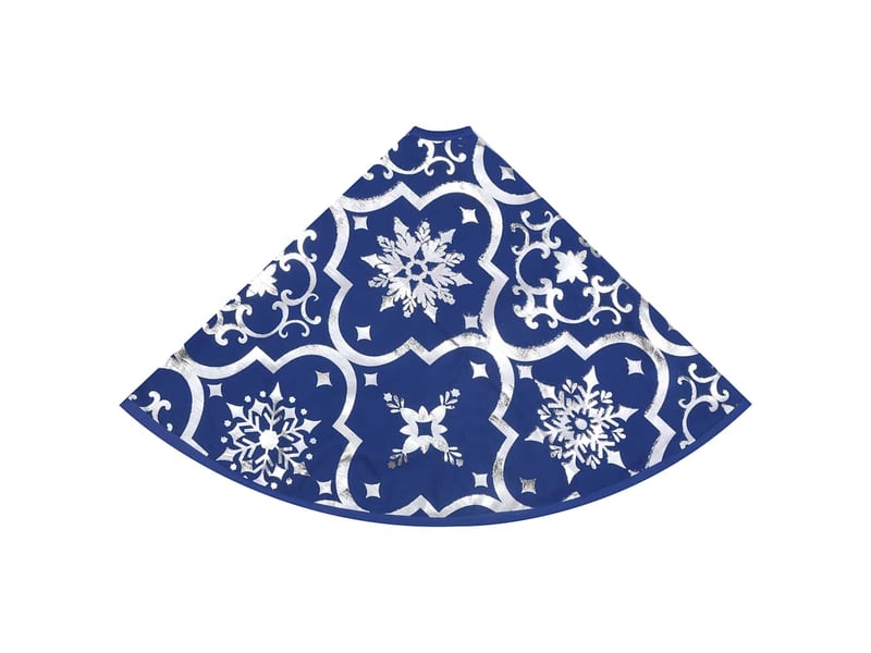  Jupe de sapin de noël de luxe avec chaussette bleu 90 cm tissu  - Conforama E