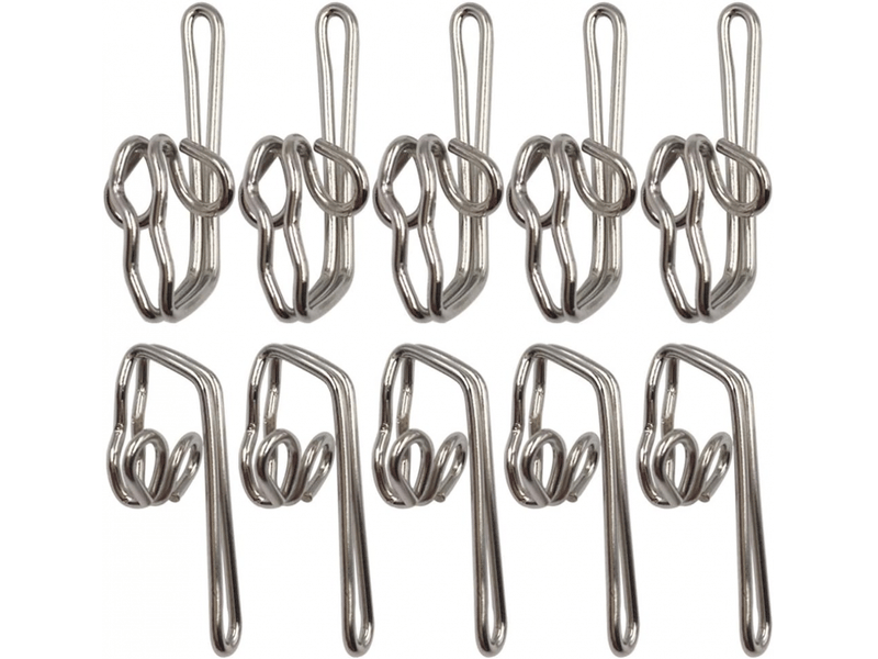  Lot de 100 crochets de rideau en métal argenté, faciles à utiliser, paquet de draperie pour ruban d'en-tête de rideau en métal, gris  - Conforama A