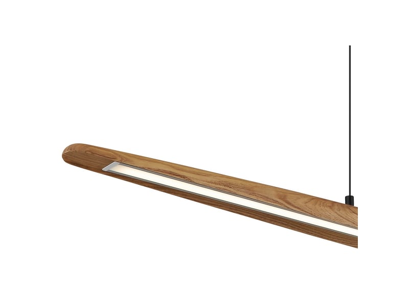  Globo stephens suspension de bar, noir mat, effet bois, led 300040006000k  - Conforama E