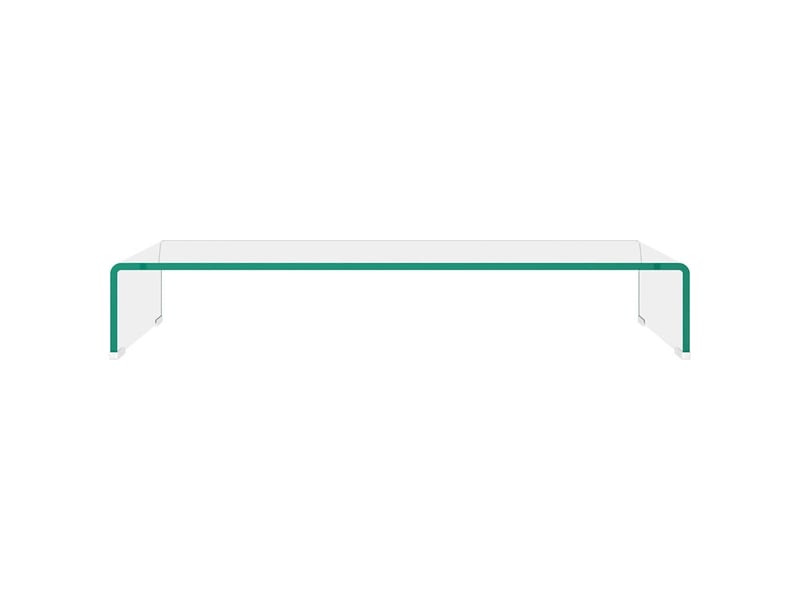  Meuble tv - banc tv - meuble de rangementpour moniteur 80x30x13 cm verre transparent  - Conforama C