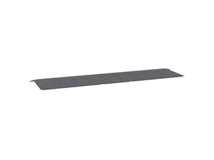 Coussin de banc de jardin, coussin d'assise anthracite 200x50x3 cm tissu oxford cf52642