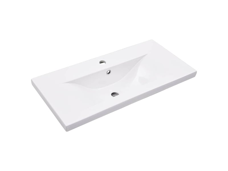  Cadre de lavabo de salle de bain vasque à encastrer noir fer shl5848  - Conforama E