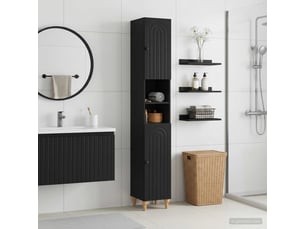Colonne de salle de bain avec étagère ouverte alkmaar noir