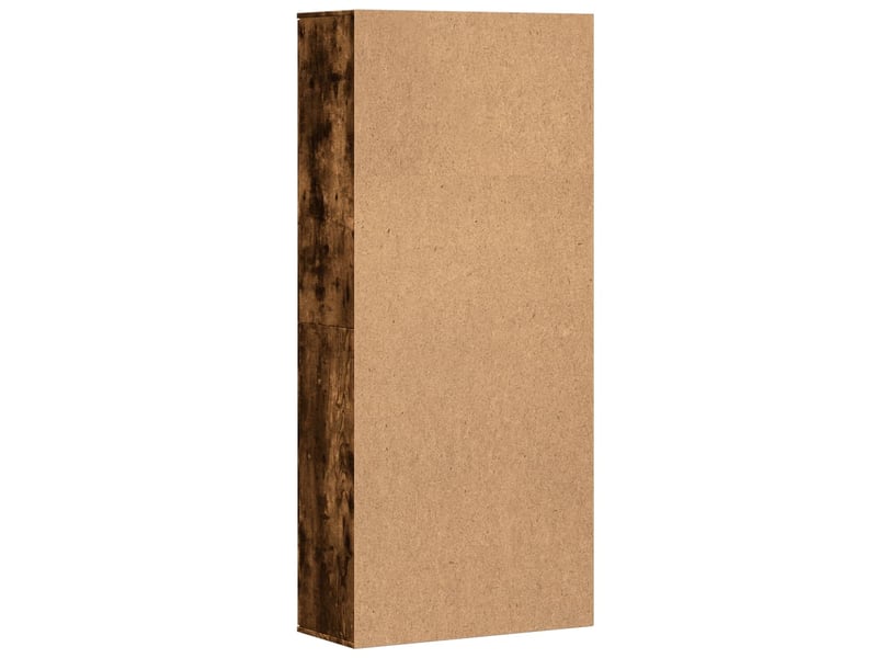  Buffet haut, meuble de rangement salon chêne fumé 80x35x180 cm bois d'ingénierie  - Conforama E