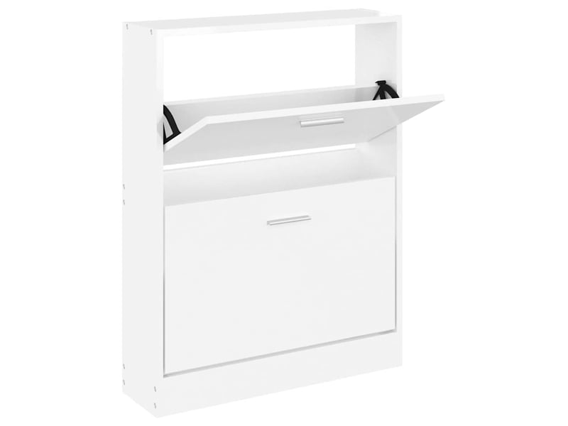  Meuble à chaussure | armoire à chaussure blanc brillant 59x17x81 cm bois ingénierie  - Conforama A