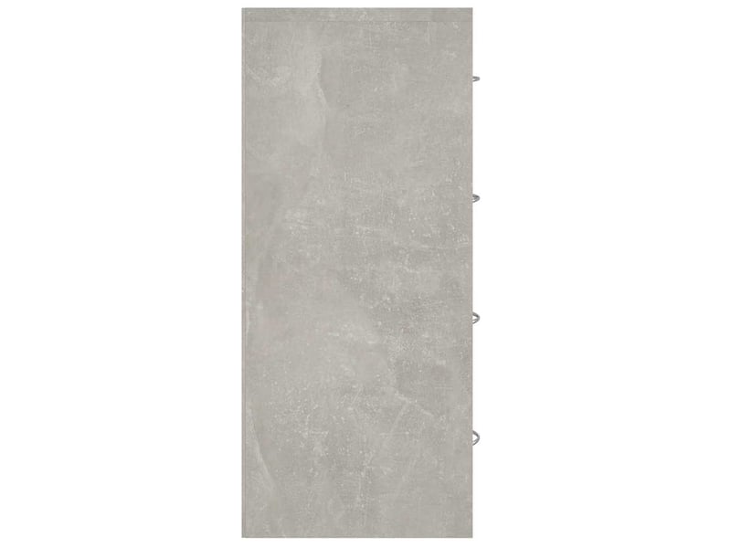  Buffet - bahut - meuble de rangement avec 4 tiroirs 60x30,5x71 cm gris béton  - Conforama E