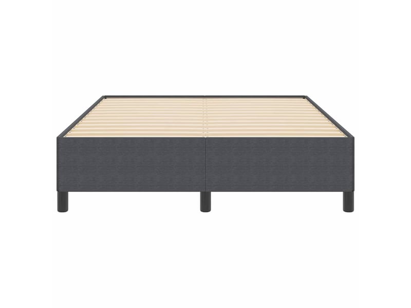 Lit double- lit adulte - lit à lattes gris foncé 160 x 200 cm tissu en velours côtelé - Conforama C