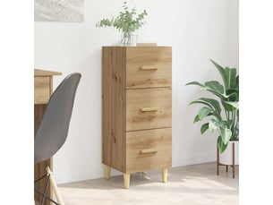 Buffet - bahut - meuble de rangement chêne artisanal 34,5 x 34 x 90 cm bois d'ingénierie