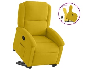 Fauteuil fixe  <strong></strong> Velours jaune