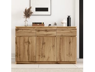 Buffet 3 porte(s)  3 tiroir(s) <strong></strong> <strong></strong> - 135 cm coloris naturel 