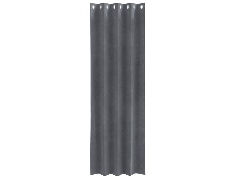 Lot de 2 rideaux, rideaux de fenêtre gris clair 140 x 245 cm velours cf44052  - Conforama D