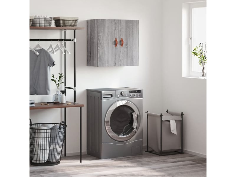  Armoire murale salon, meuble de rangement sonoma gris 60x31x60cm bois d'ingénierie shl8178  - Conforama B