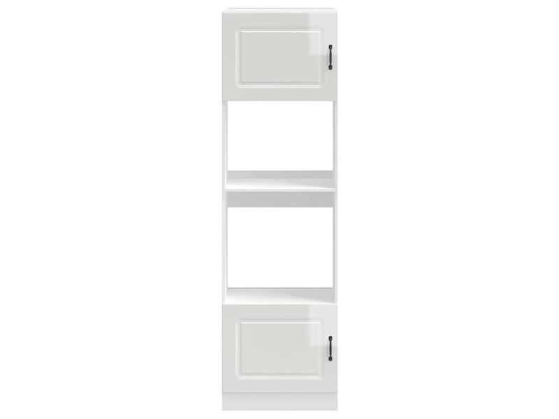  Lot de 2 armoires à four classiques design peu encombrant 60 x 57 x 207 cm en bois d'ingénierie blanc brillant 02_0055698  - Conforama B