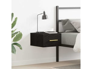 Table de chevet chambre, cabinet de chevet 35x35x20cm bois d'ingénierie chêne noir shl3686