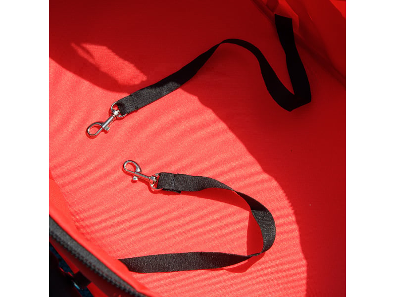  Poussette pliable pour enfent 67 x 45 x 96 cm - rouge - roues doubles, panier de rangement et freins arrière  - Conforama C