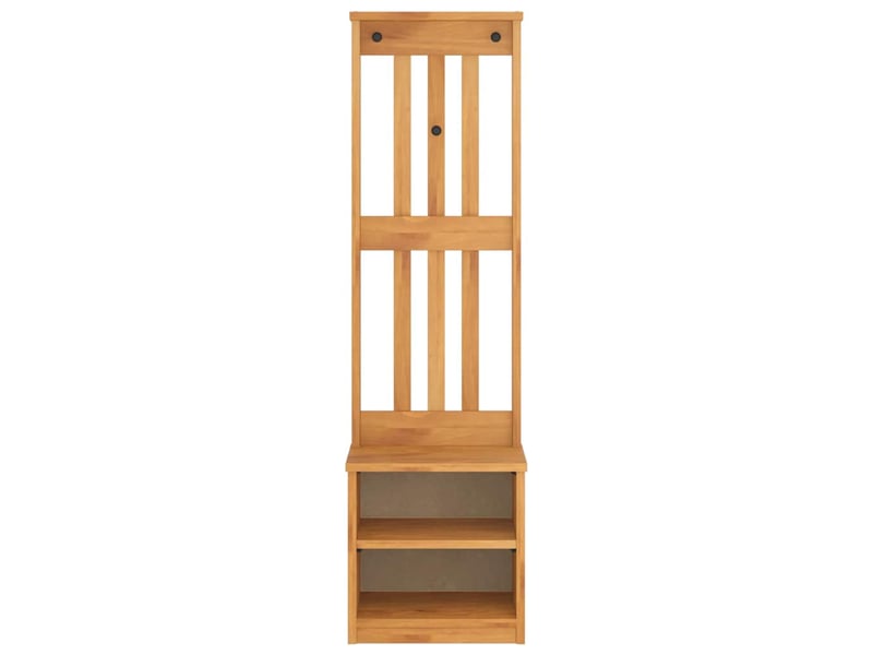  Porte manteau couloir sandnes 45x40x159,5 cm bois massif pin shl23409  - Conforama E