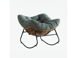Fauteuil fixe  <strong></strong> Tissu vert