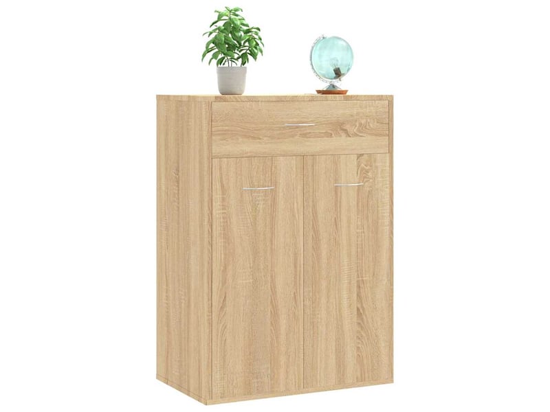  Meuble à chaussure, armoire à chaussures chêne sonoma 60x35x84 cm bois d'ingénierie  - Conforama E