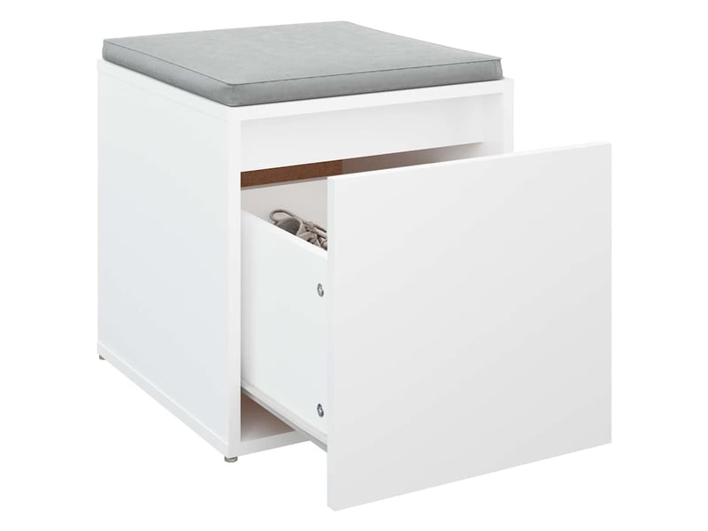  Boîte de rangement bureau blanc 40,5x40x40 cm bois d'ingénierie  - Conforama E