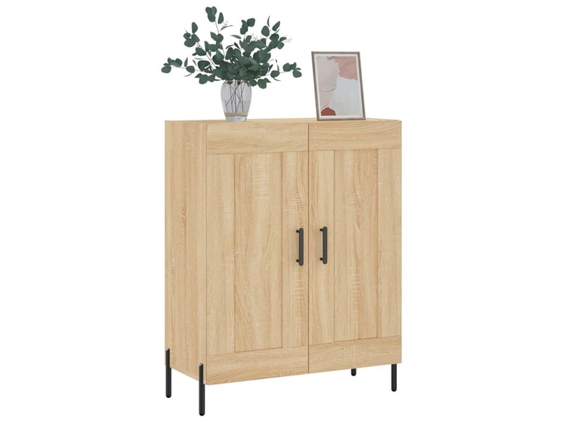  Buffet - bahut - meuble de rangement chêne sonoma 69,5x34x90 cm bois d'ingénierie  - Conforama C