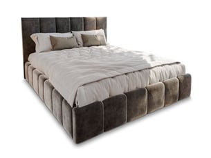 Lit coffre 180x200 cm <strong>MASSENO</strong> <strong></strong> coloris gris