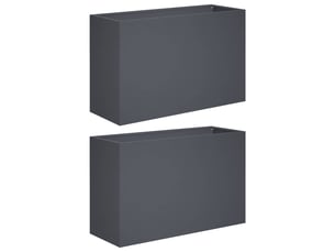 Jardinière - cache-pot de jardin 2 pcs anthracite 80 x 30 x 50 cm