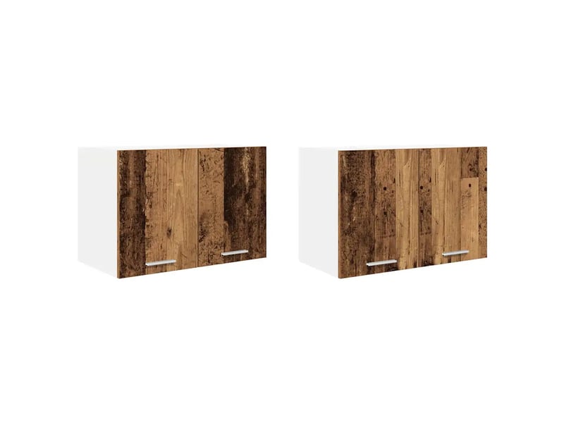  Lot de 2 armoires suspendues modernes espace de rangement 60 x 31 x 40 cm en bois d'ingénierie blanc 02_0053222  - Conforama A