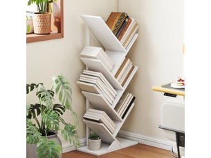 Bibliotheque coloris  blanc 7 étagère(s) <strong>PANGIVO</strong> <strong></strong> - 50 cm x 109 cm