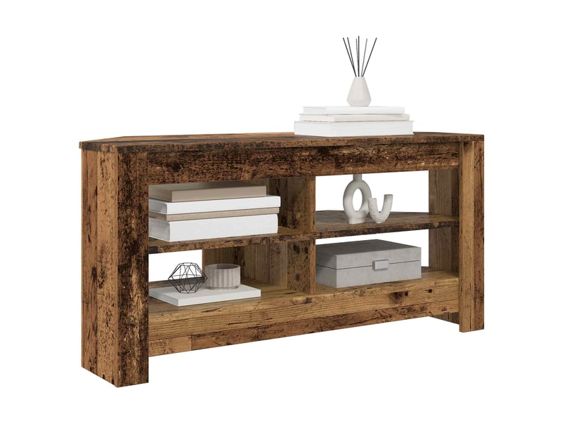  Meuble tv d'angle moderne 102x41x50 cm bois ancien bois d'ingénierie  - Conforama C