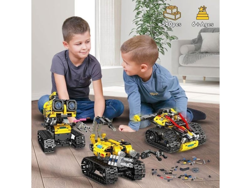  Kit vehicule robot 5 en 1 cubimana 560 pieces jaune abs avec telecommande 2.4 ghz et application 151498_AAAIG28230_6_DROPFR - Conforama E