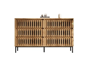 Buffet 0 porte(s)  6 tiroir(s) OKWISH  - 120 cm coloris bois clair 