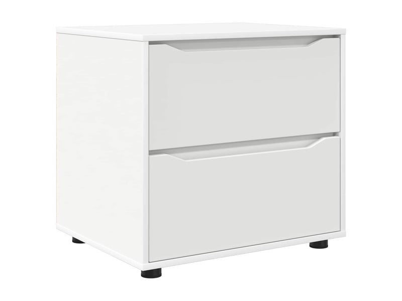  Armoire de rangement, commode de rangement 60 x 48 x 57 cm bois d'ingénierie blanc  - Conforama A