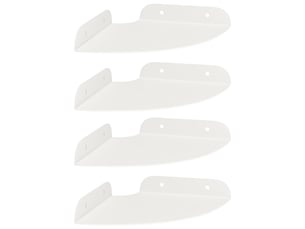 Lot de 4 étagères flottantes d'angle, étagères murales blanc 15 x 15 x 2 cm cf41663